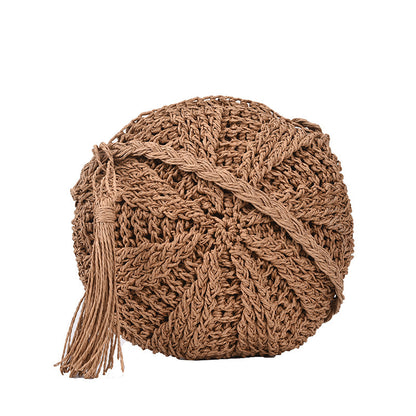 Petits sacs à bandoulière en paille tissés à la main pour femmes, pour les vacances d'été et la plage