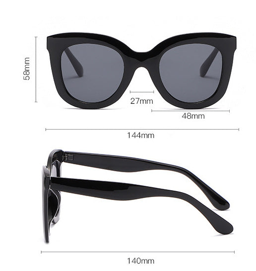 Nouvelles lunettes de soleil à large monture pour femmes