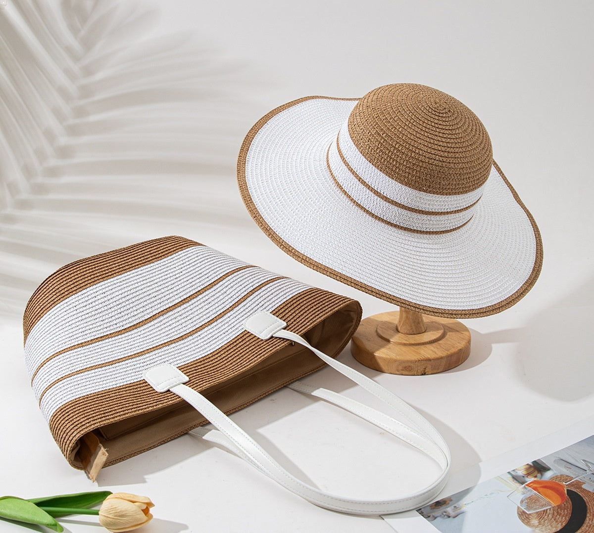 Ensemble de sacs de protection solaire avec chapeau de paille