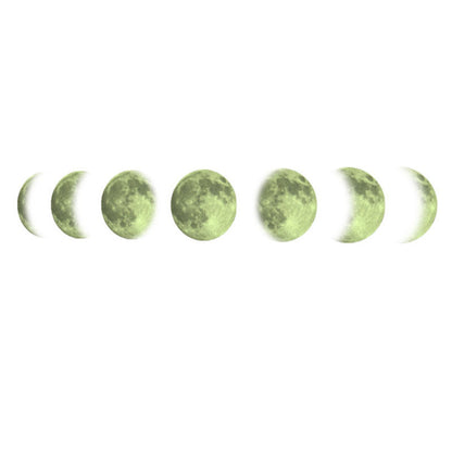 Autocollants muraux lumineux de carte de changement de lune