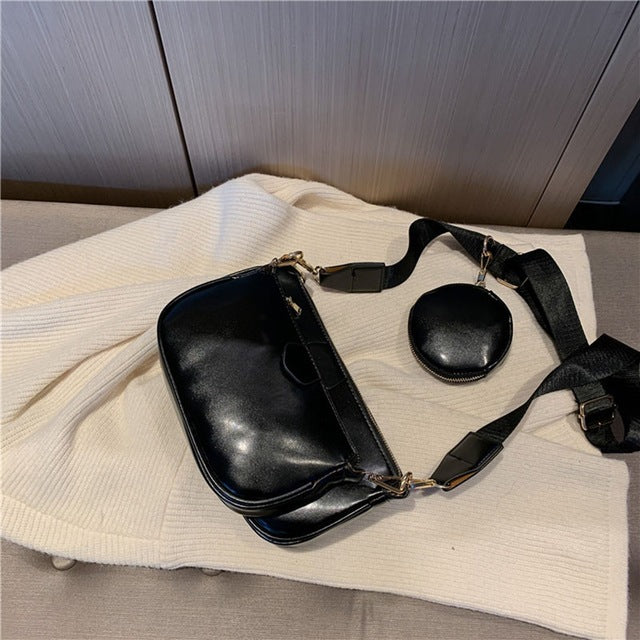 Ensemble de sacs à main noirs de luxe pour femmes