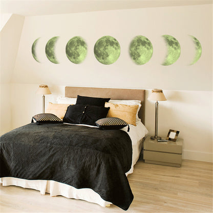 Autocollants muraux lumineux de carte de changement de lune