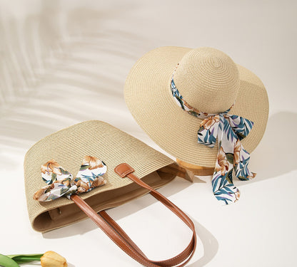 Ensemble de sacs de protection solaire avec chapeau de paille