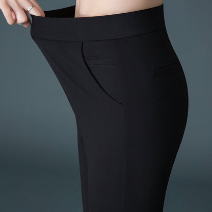 Pantalon de survêtement taille haute, coupe slim et jambe droite