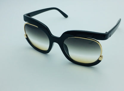 Lunettes de soleil volantes pour femmes, demi-monture œil de chat pour femmes