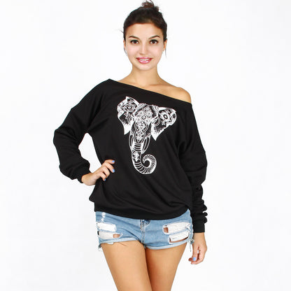 T-shirts d'automne pour femmes, col bateau