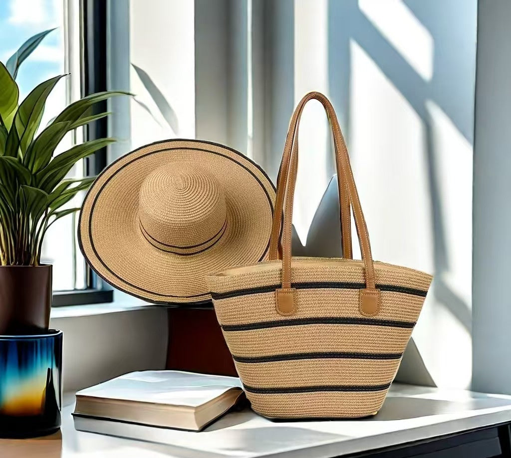 Ensemble de sacs de protection solaire avec chapeau de paille