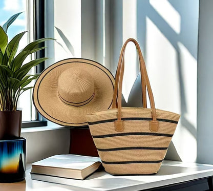 Ensemble de sacs de protection solaire avec chapeau de paille