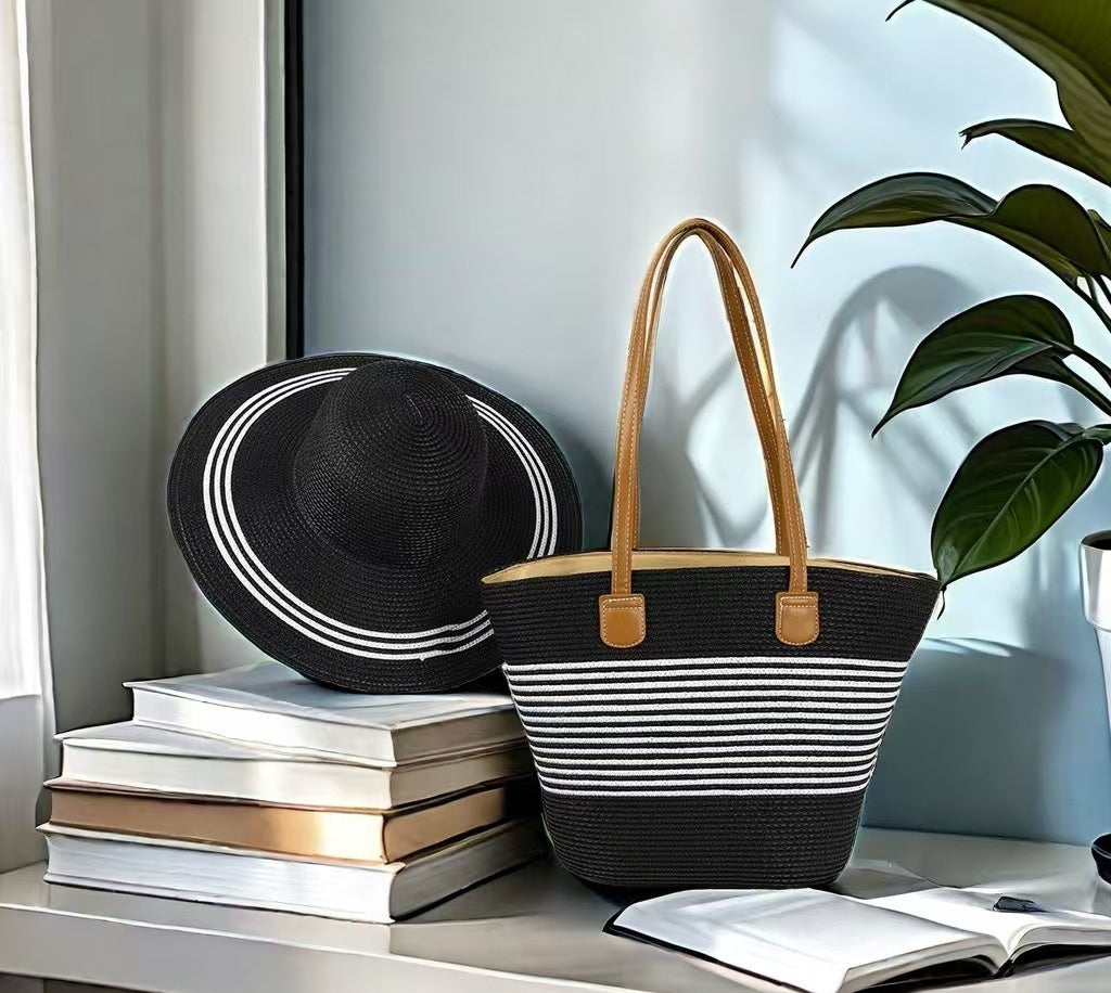 Ensemble de sacs de protection solaire avec chapeau de paille