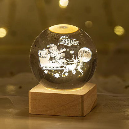 Mini lampe de nuit boule de cristal, lumière d'ambiance, cadeau créatif nouveau et étrange