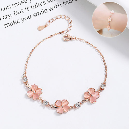 Bracelets en chaîne avec pierres précieuses en cristal d'opale pour femmes