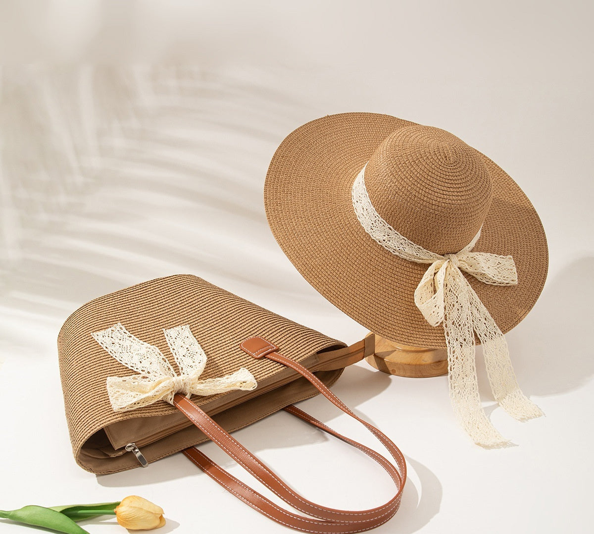 Ensemble de sacs de protection solaire avec chapeau de paille