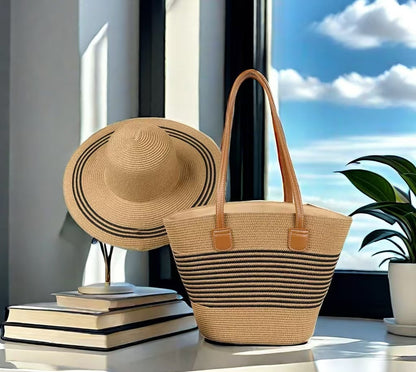 Ensemble de sacs de protection solaire avec chapeau de paille