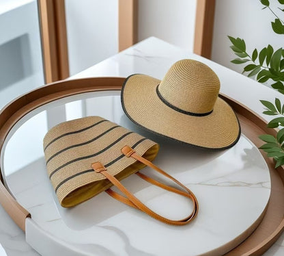 Ensemble de sacs de protection solaire avec chapeau de paille