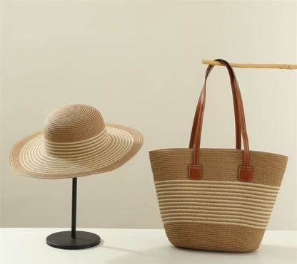 Ensemble de sacs de protection solaire avec chapeau de paille