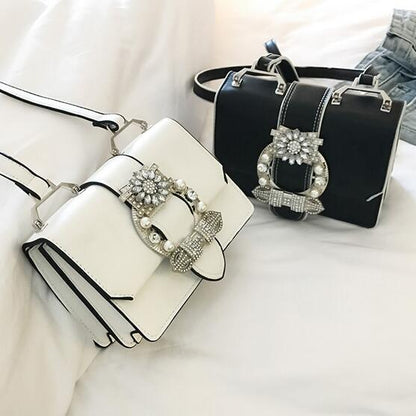 Sacs à main pour femme en cuir PU de haute qualité avec fermoir diamant