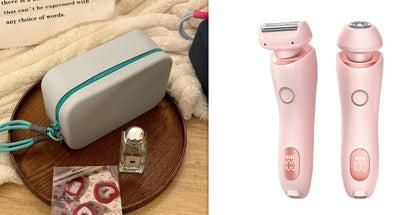 Épilateur rechargeable USB 2 en 1 pour femmes,