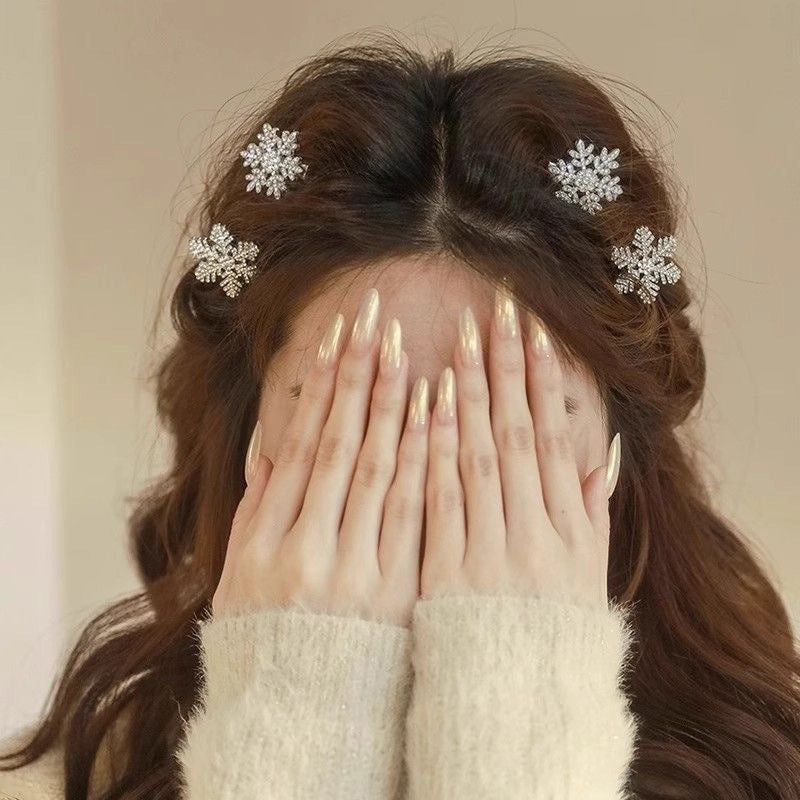Pince à cheveux en cristal et perles pour fille