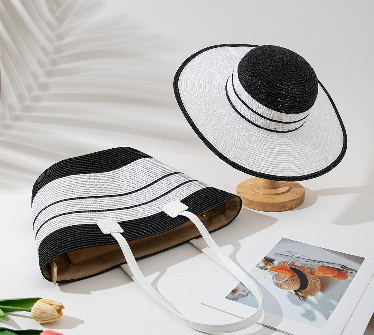 Ensemble de sacs de protection solaire avec chapeau de paille