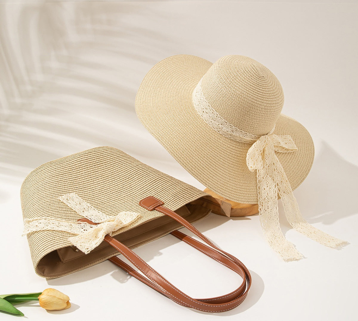 Ensemble de sacs de protection solaire avec chapeau de paille