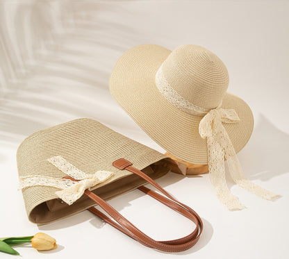 Ensemble de sacs de protection solaire avec chapeau de paille