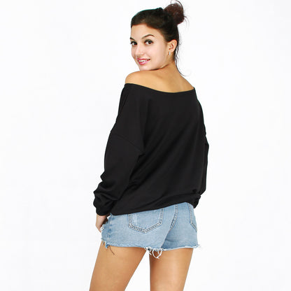 T-shirts d'automne pour femmes, col bateau