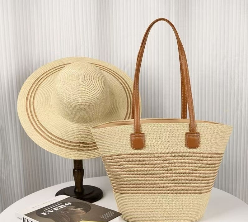 Ensemble de sacs de protection solaire avec chapeau de paille