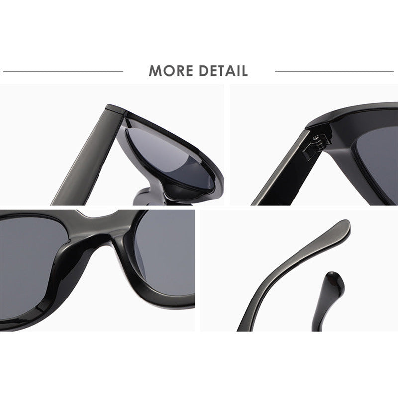 Nouvelles lunettes de soleil à large monture pour femmes