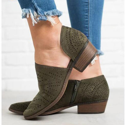 Sandale à talons hauts respirante pour femme, grande taille