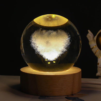 Mini lampe de nuit boule de cristal, lumière d'ambiance, cadeau créatif nouveau et étrange