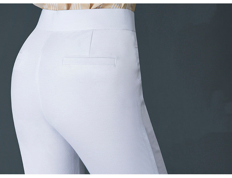 Pantalon de survêtement taille haute, coupe slim et jambe droite