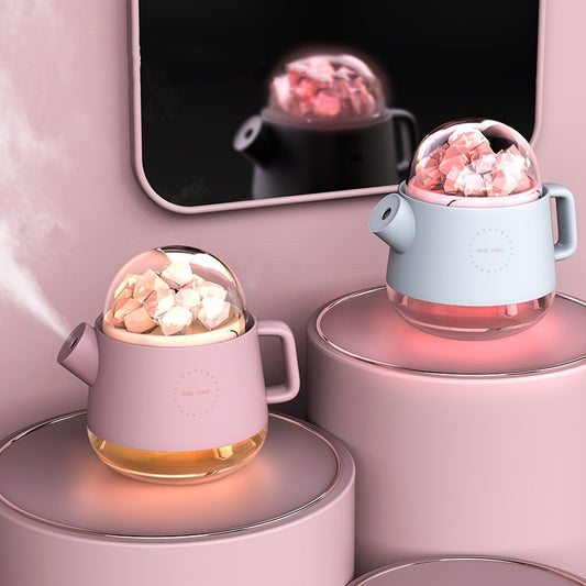 Humidificateur d'aromathérapie sans fil silencieux en pierre de sel pour chambre à coucher