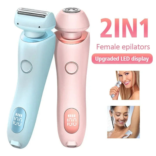 Épilateur rechargeable USB 2 en 1 pour femmes,