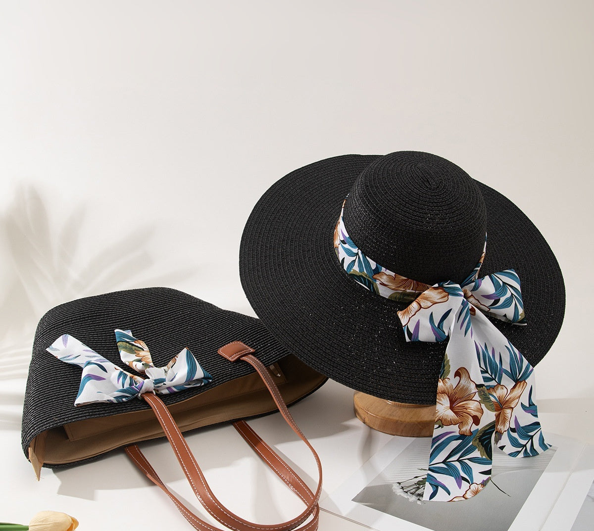 Ensemble de sacs de protection solaire avec chapeau de paille