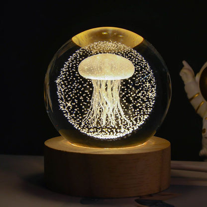 Mini lampe de nuit boule de cristal, lumière d'ambiance, cadeau créatif nouveau et étrange