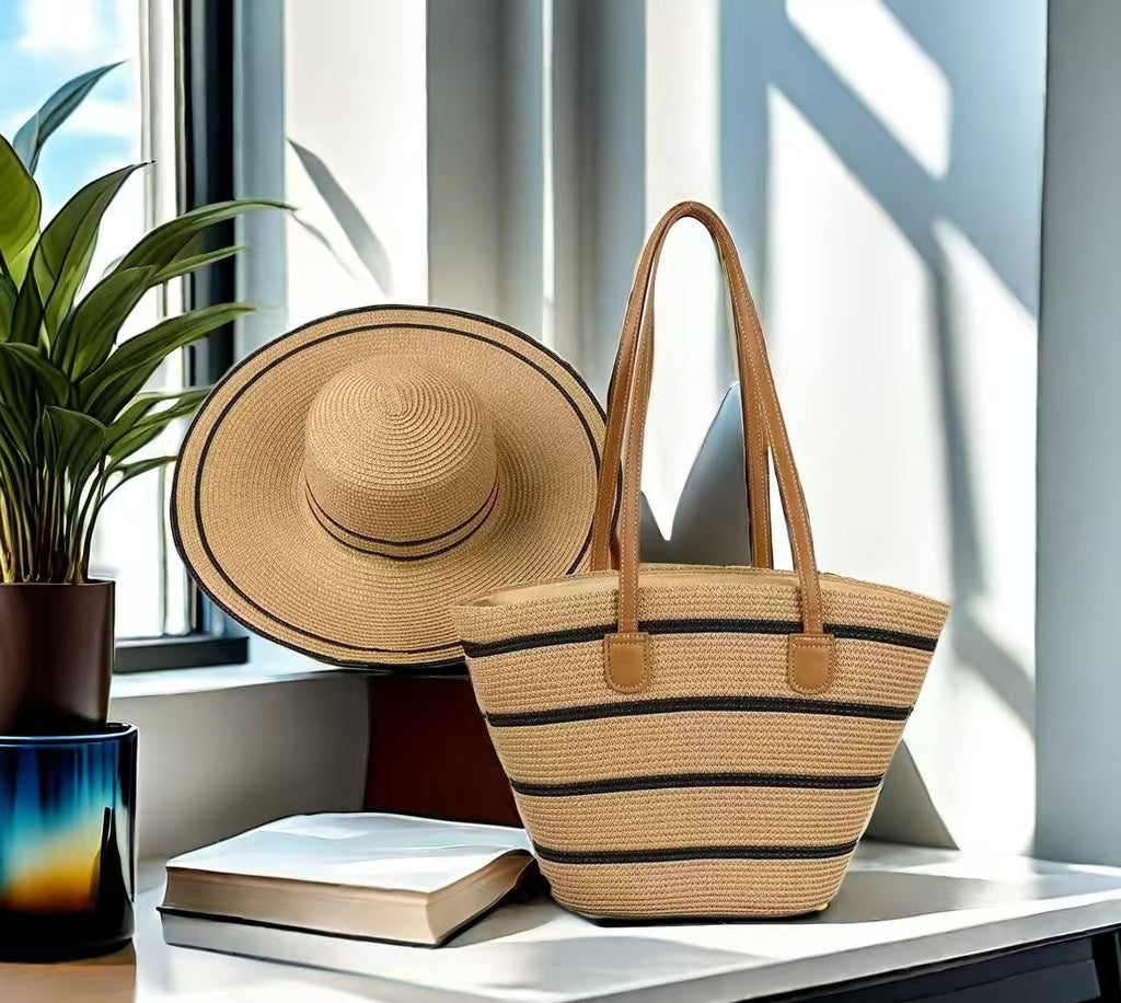 Ensemble de sacs de protection solaire avec chapeau de paille