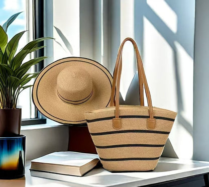 Ensemble de sacs de protection solaire avec chapeau de paille