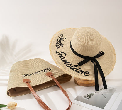 Ensemble de sacs de protection solaire avec chapeau de paille