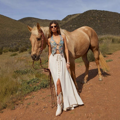 Robe midi de conception européenne
