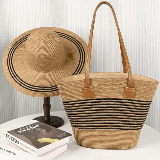 Ensemble de sacs de protection solaire avec chapeau de paille
