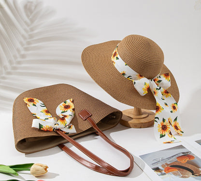 Ensemble de sacs de protection solaire avec chapeau de paille